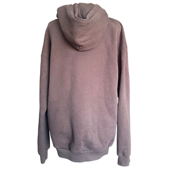 Comfrt Oversized Brown Hoodie Cozy Minimalist Neutral Streetwear Sweatshirt L - Picture 4 of 8